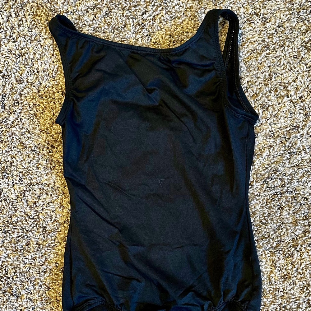 Body Wrappers Black Scoop Neck Leotard - Size Adult Small
